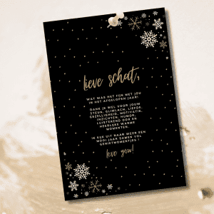 Lieve schat (zwart) kerst - nieuwjaar